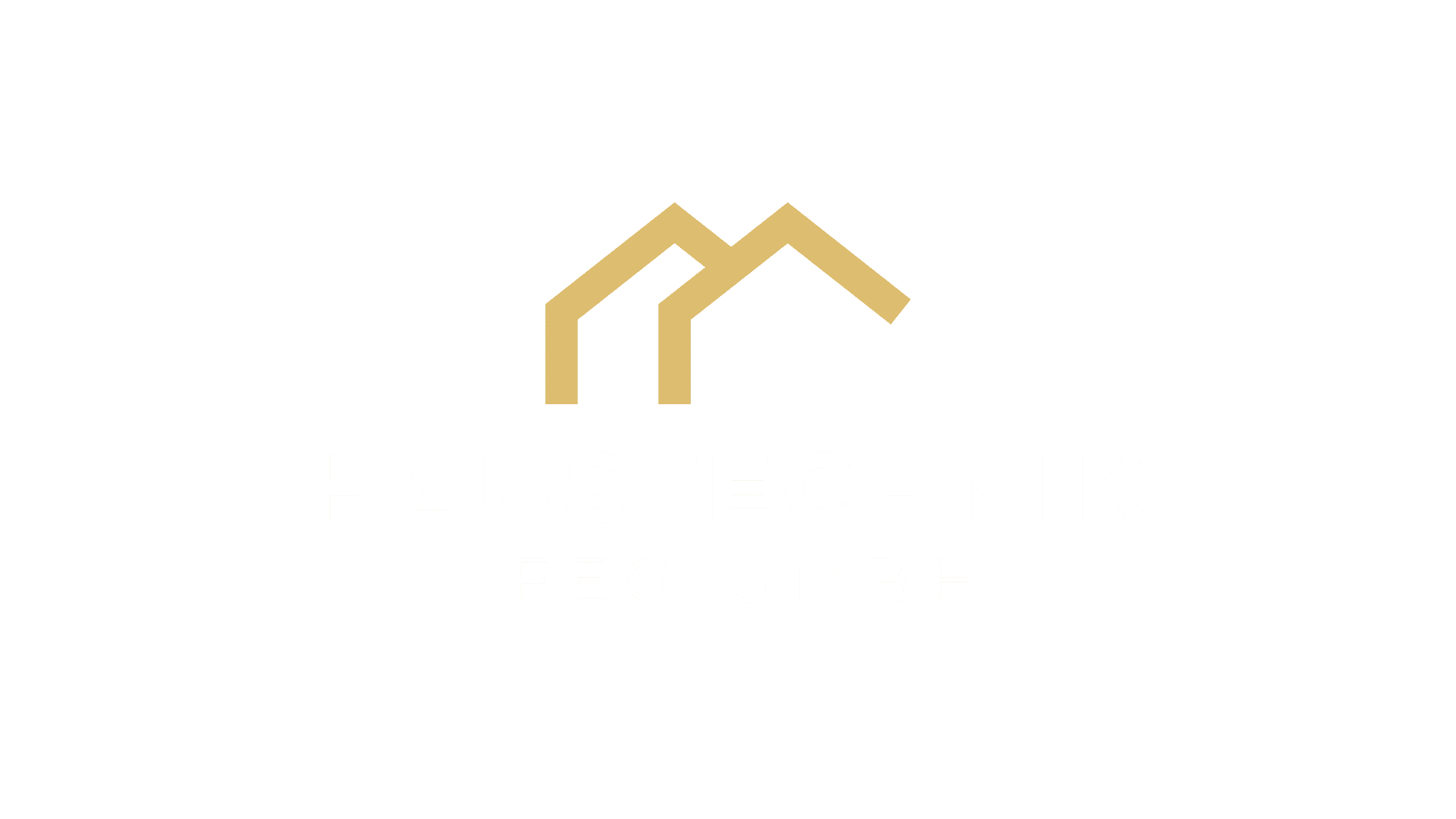 weißes Logo der Haustechnik FEG GmbH mit transparentem Hintergrund